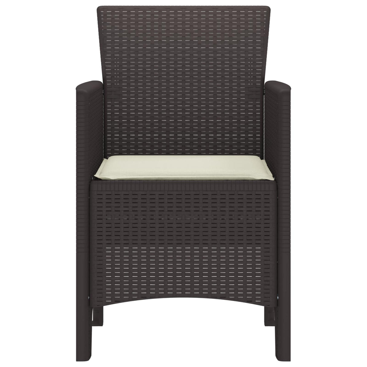 Garden Chair 2 pcs Brown 53 x 49 x 85 cm PP