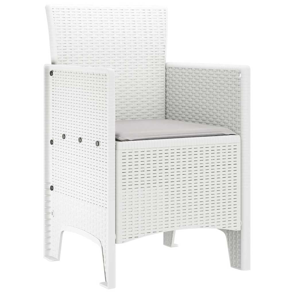Garden Chair 2 pcs White 53 x 49 x 85 cm PP