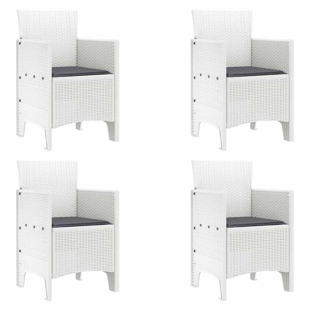 Garden Chair 4 pcs White 53 x 49 x 85 cm PP