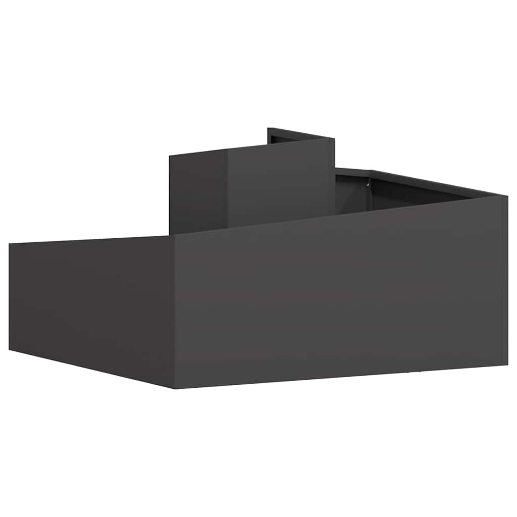 Garden Planter Black 80 x 80 x 50 cm Cold-rolled Steel