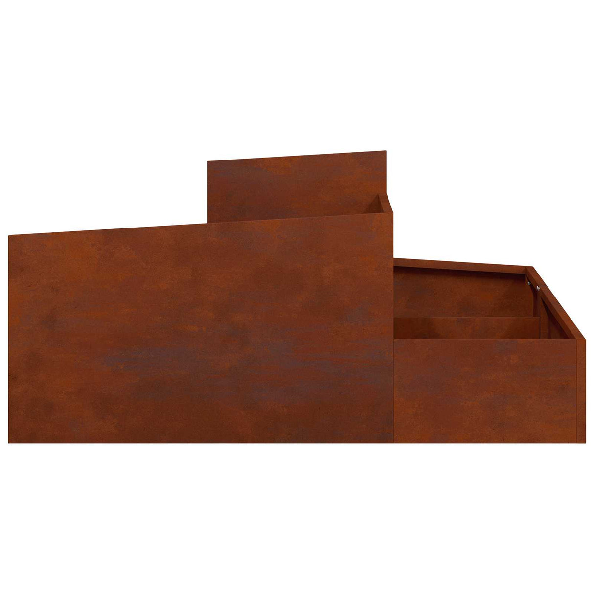 Garden Planter Rusty 100 x 100 x 50 cm Weathering Steel