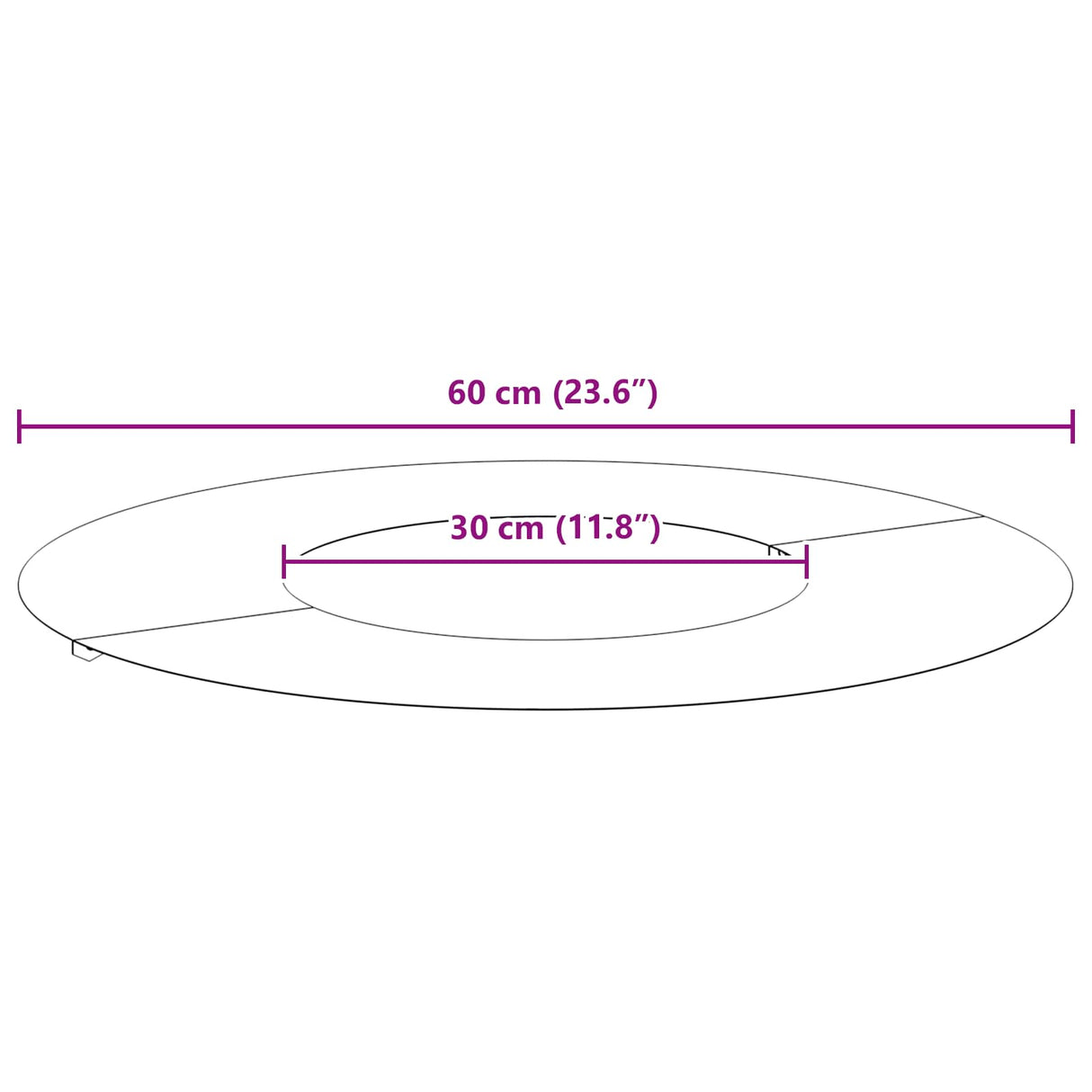 suitable for Flat Tree Rings 5 pcs Brown Ø30 / 60 cm