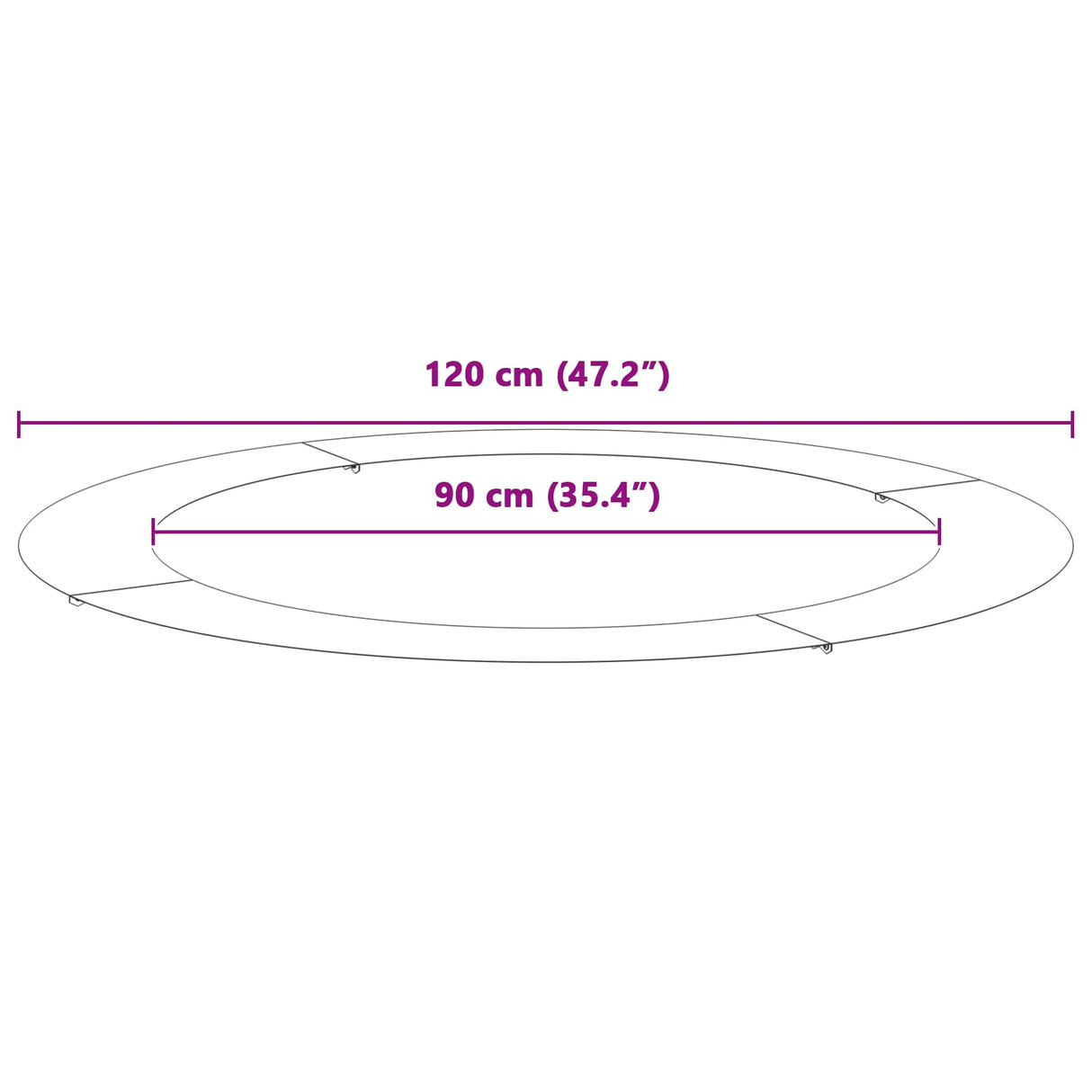 suitable for Flat Tree Rings 5 pcs Brown Ø90 / 120 cm