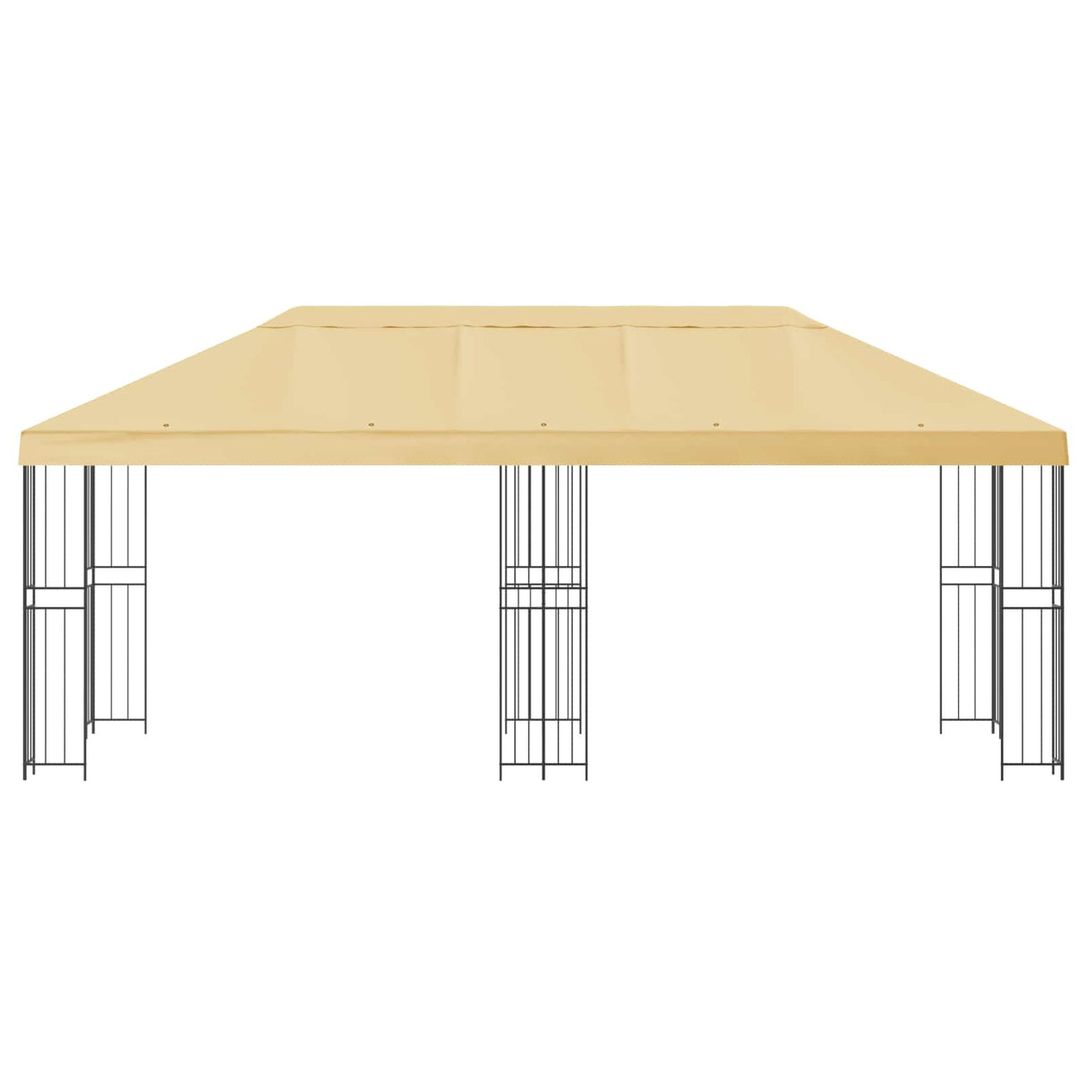 Garden Gazebo 6 x 3 m Cream Polyester and Steel 190 gsm