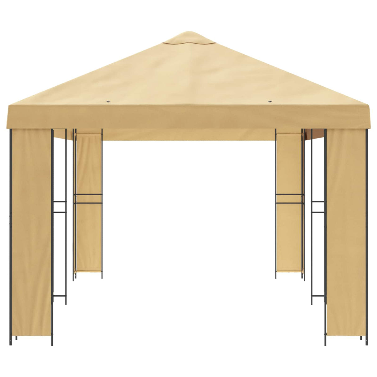Garden Gazebo 6 x 3 m Cream Polyester and Steel 190 gsm
