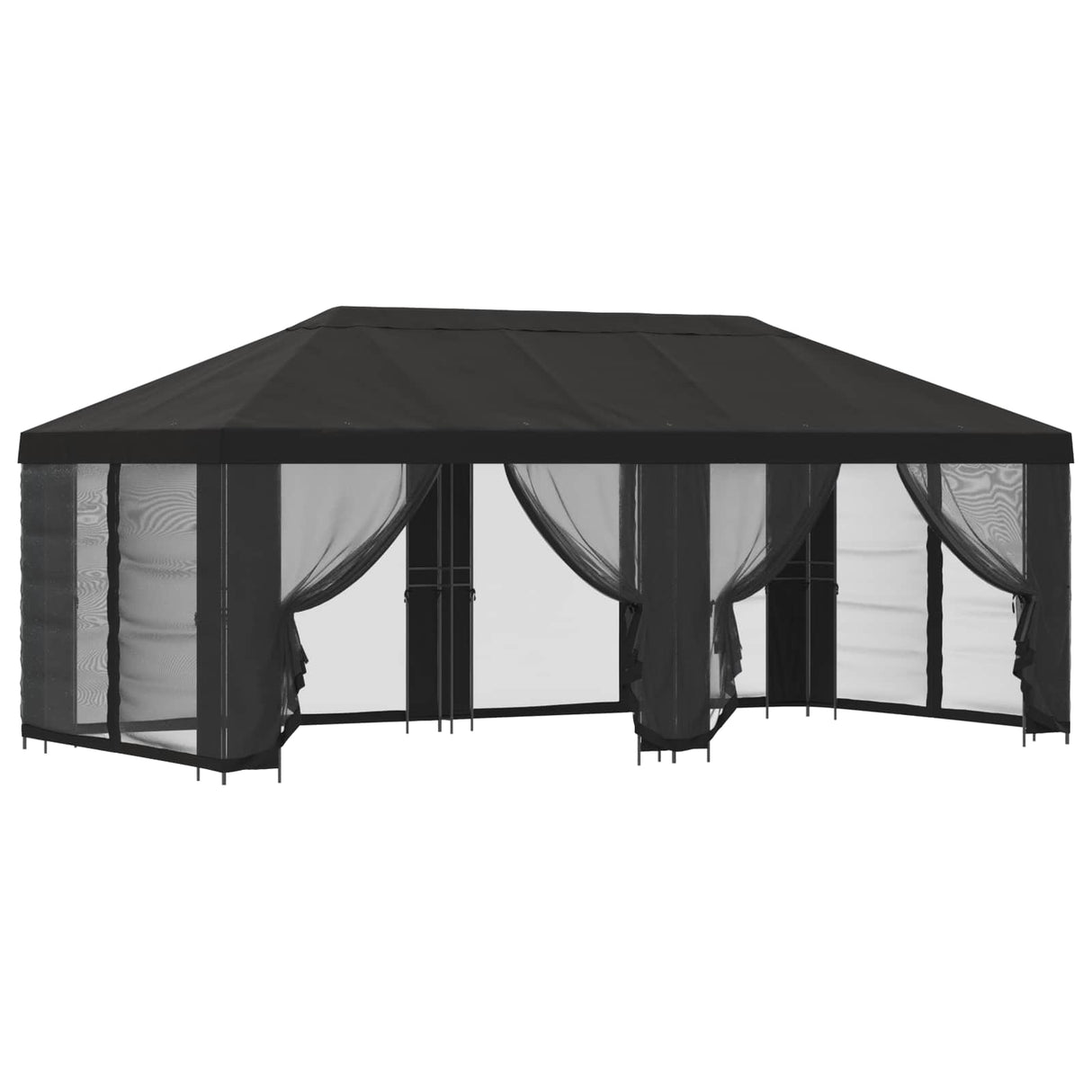 Gazebo with Sidewalls 6 x 3 m Anthracite Polyester and Steel
