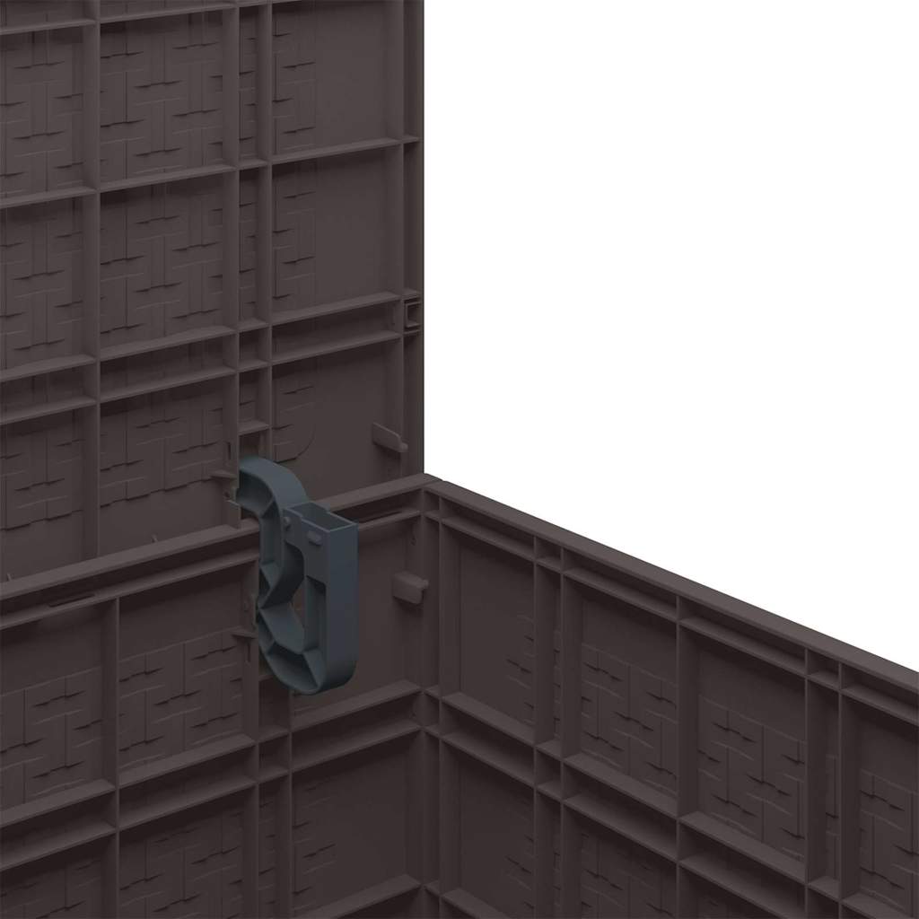 Garden Storage Box Brown 55 x 53 x 57 cm Polypropylene