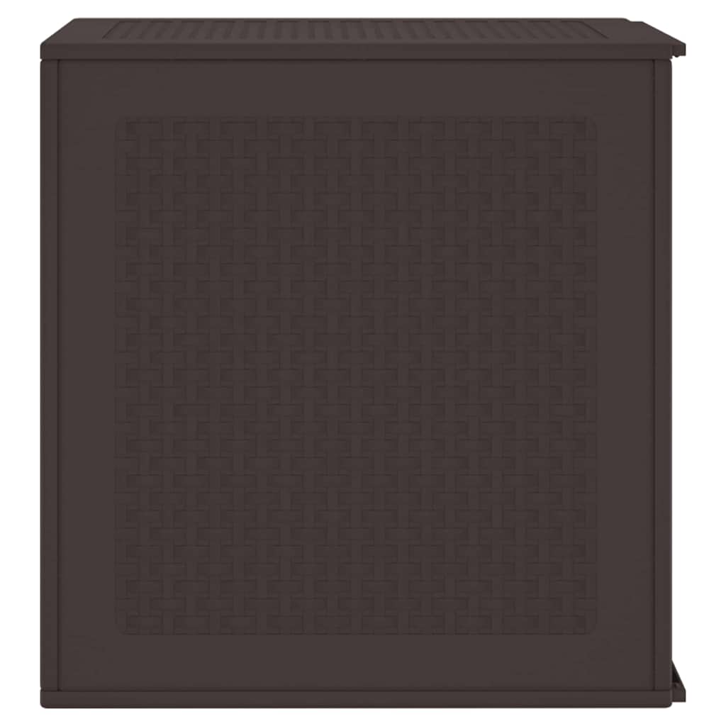 Garden Storage Box Brown 55 x 53 x 57 cm Polypropylene