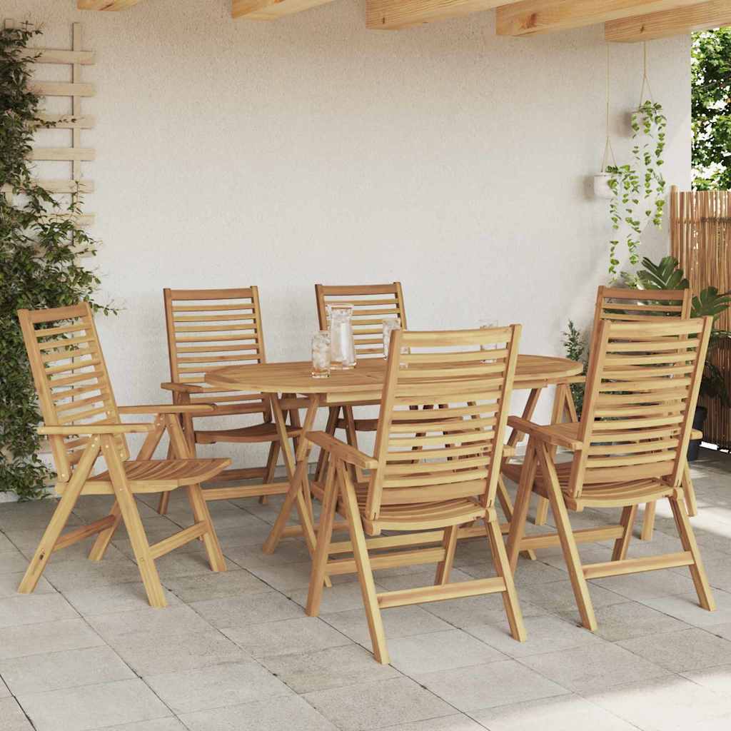 Garden Chair 6 pcs Brown 52 x 64.5 x 108 cm Solid teak wood