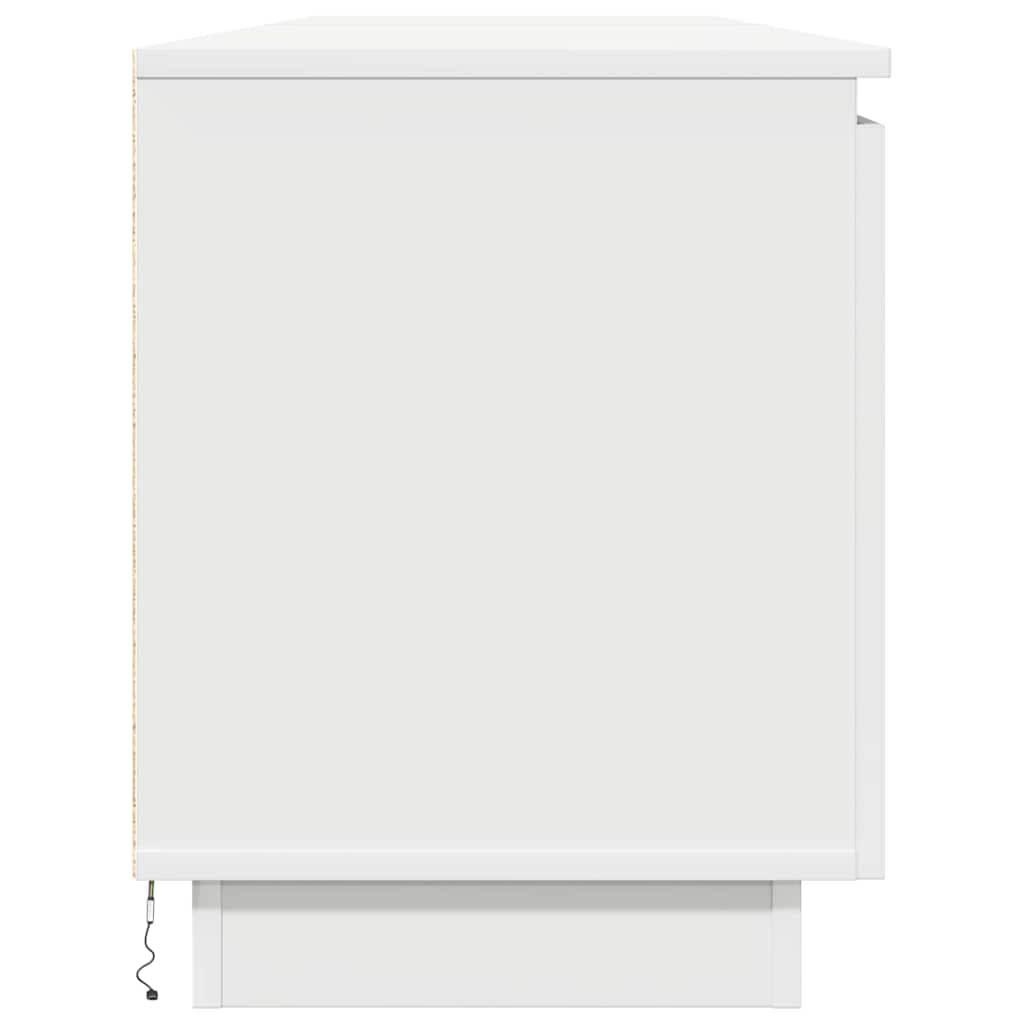 TV Cabinet 180 x 38 x 49 cm White Engineered Wood