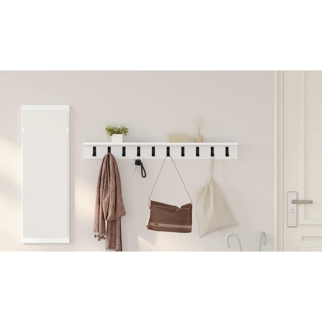 Wall-Mounted Coat Rack Wall-mounted White 100 x 10,5 x 10,5 cm