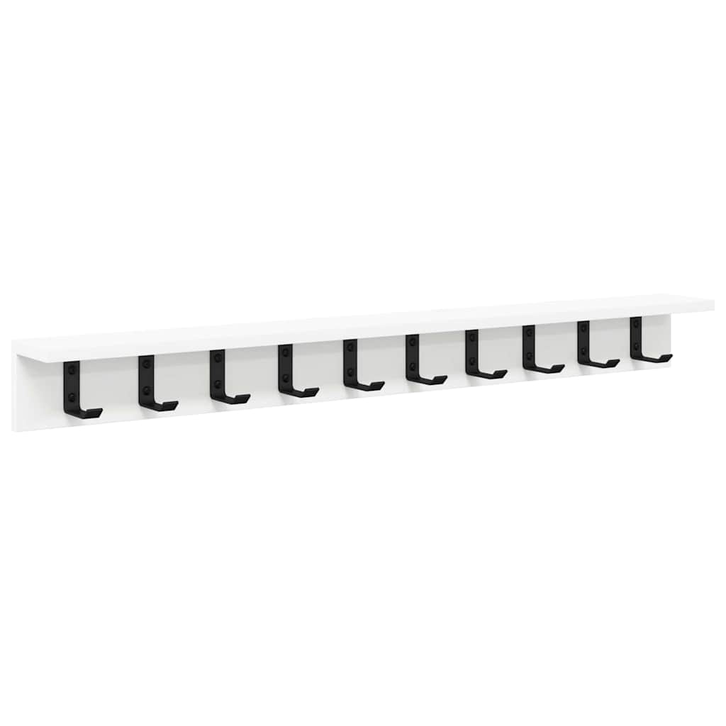 Wall-Mounted Coat Rack Wall-mounted White 100 x 10,5 x 10,5 cm