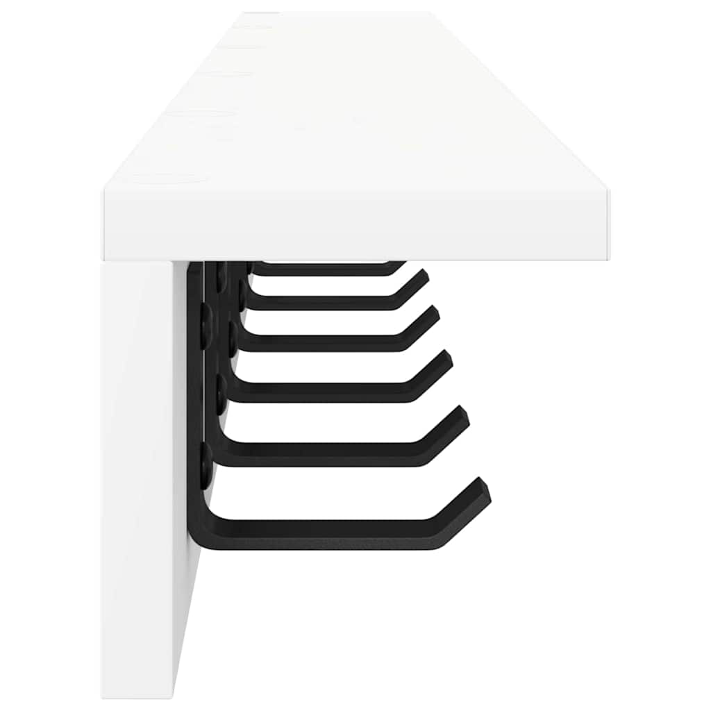 Wall-Mounted Coat Rack Wall-mounted White 100 x 10,5 x 10,5 cm