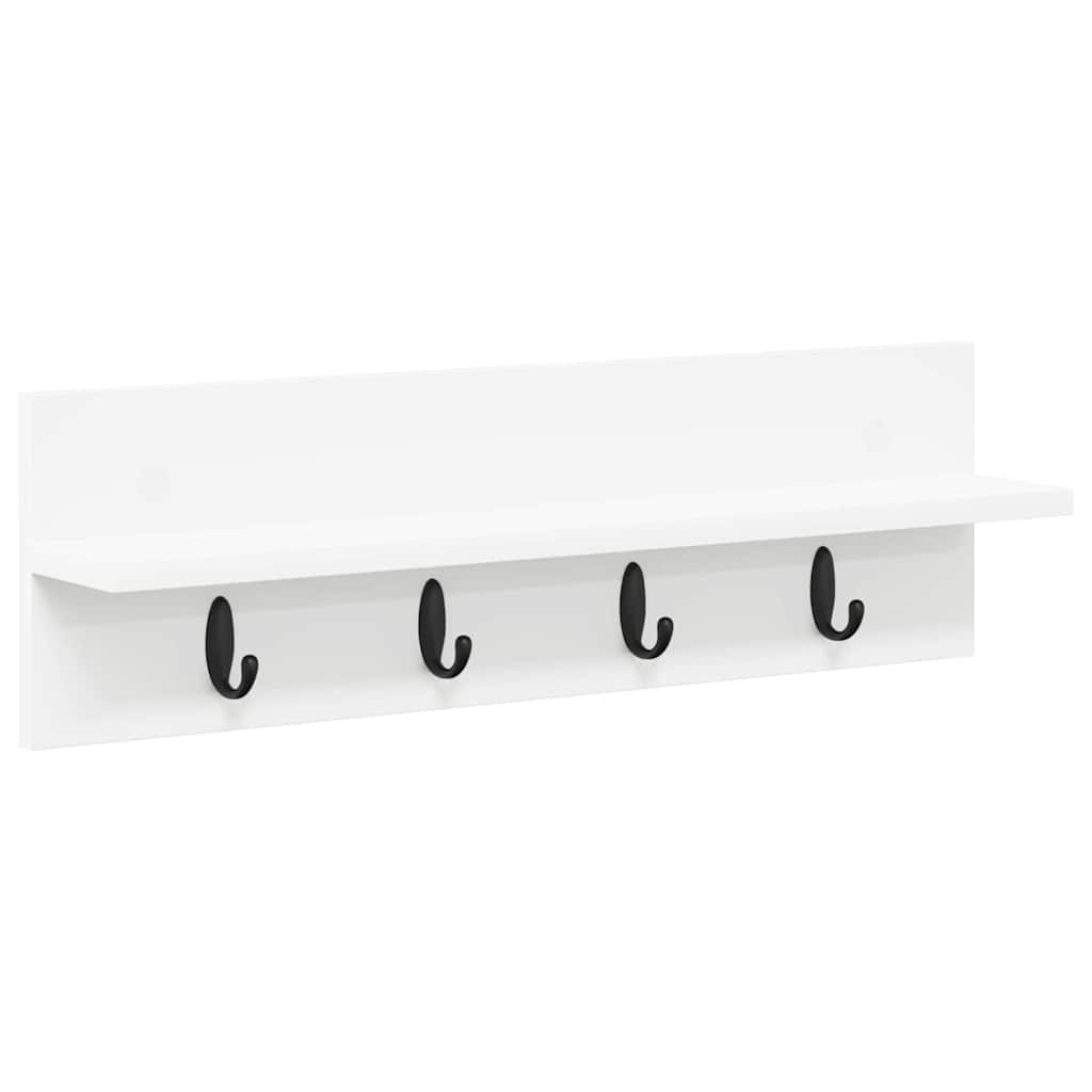 Wall-Mounted Coat Rack White 60 x 10,5 x 18 cm Engineered wood