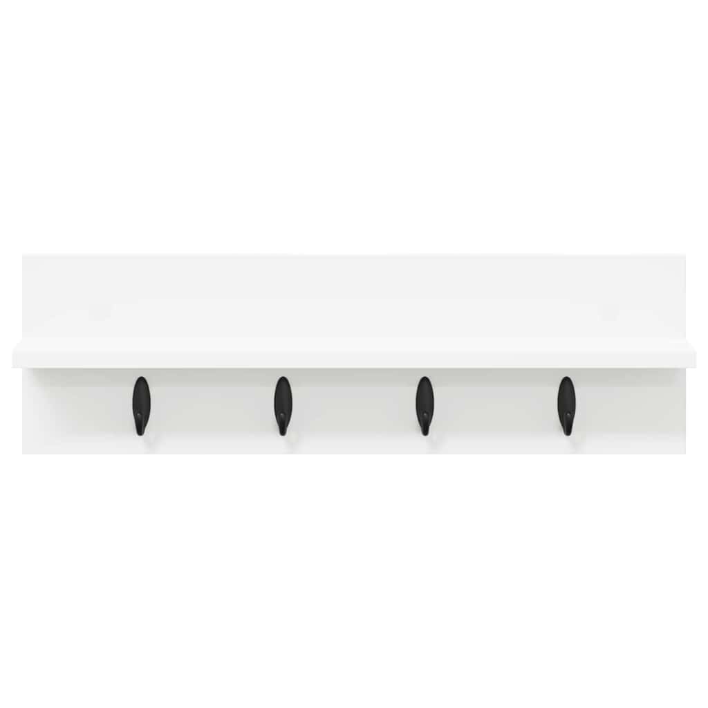 Wall-Mounted Coat Rack White 60 x 10,5 x 18 cm Engineered wood