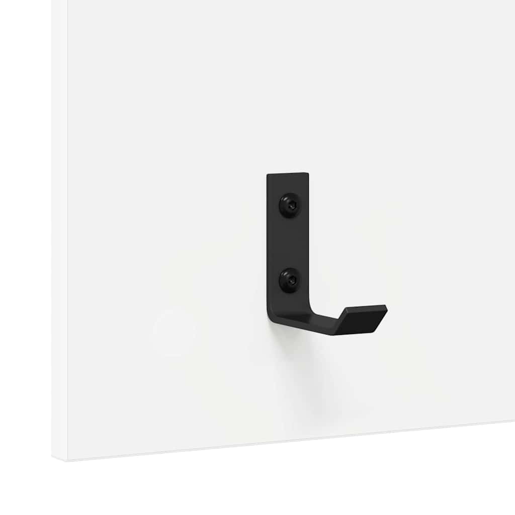 Wall-Mounted Coat Rack Wall-Mounted White 40 x 10 x 90 cm