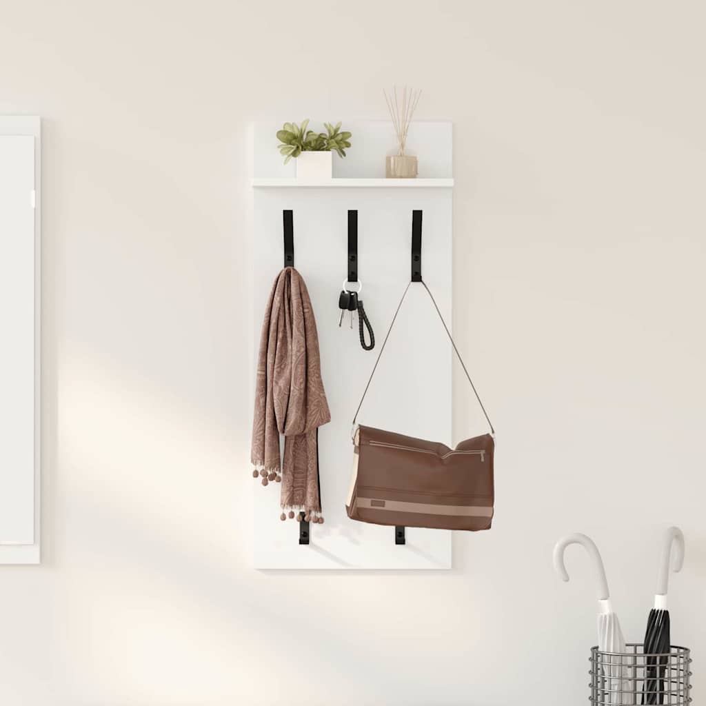 Wall-Mounted Coat Rack Wall-Mounted White 40 x 10 x 90 cm