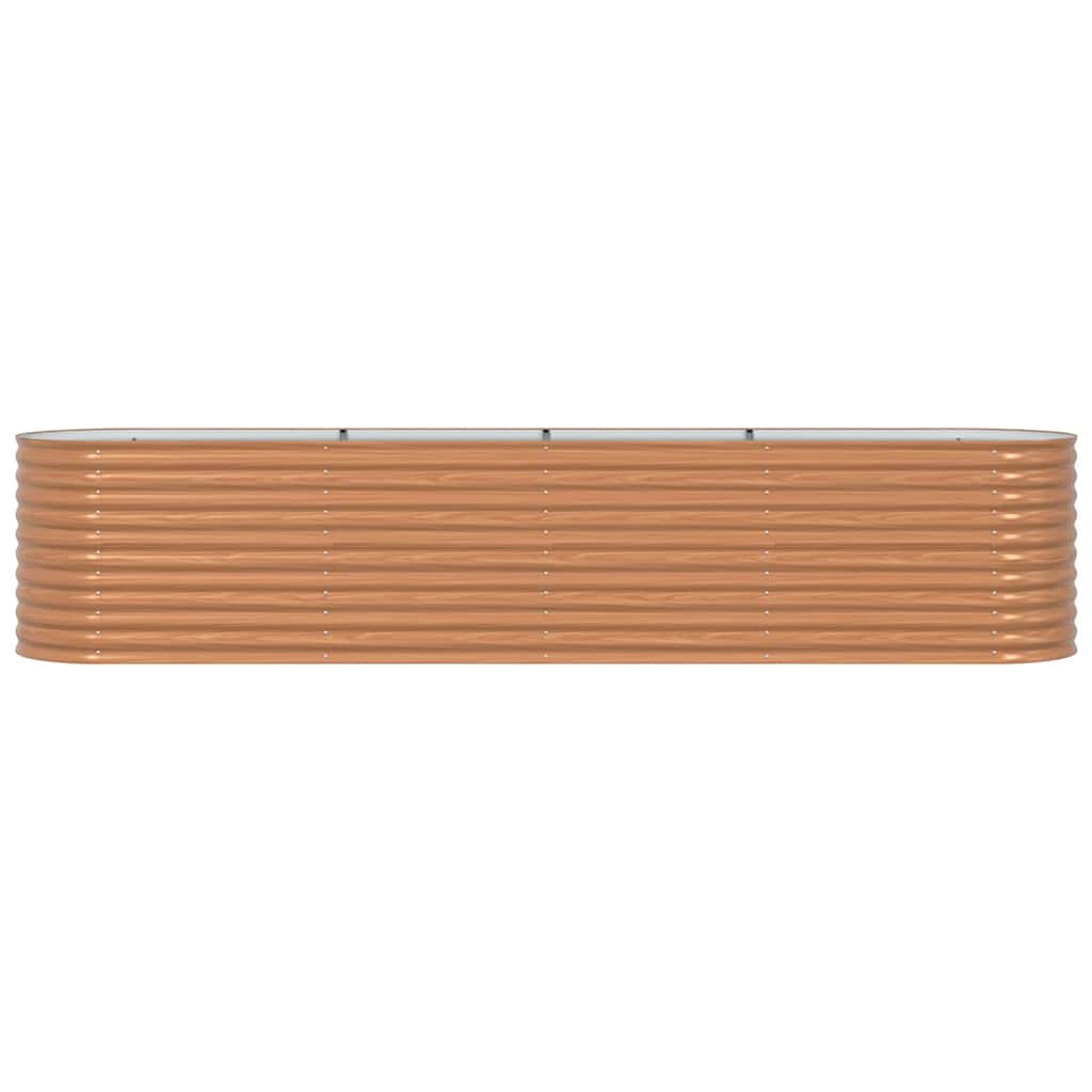 Raised Bed Brown 400 x 80 x 81 cm Steel
