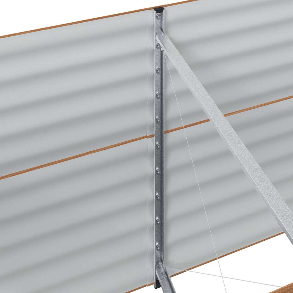 Raised Bed Brown 320 x 80 x 81 cm Steel