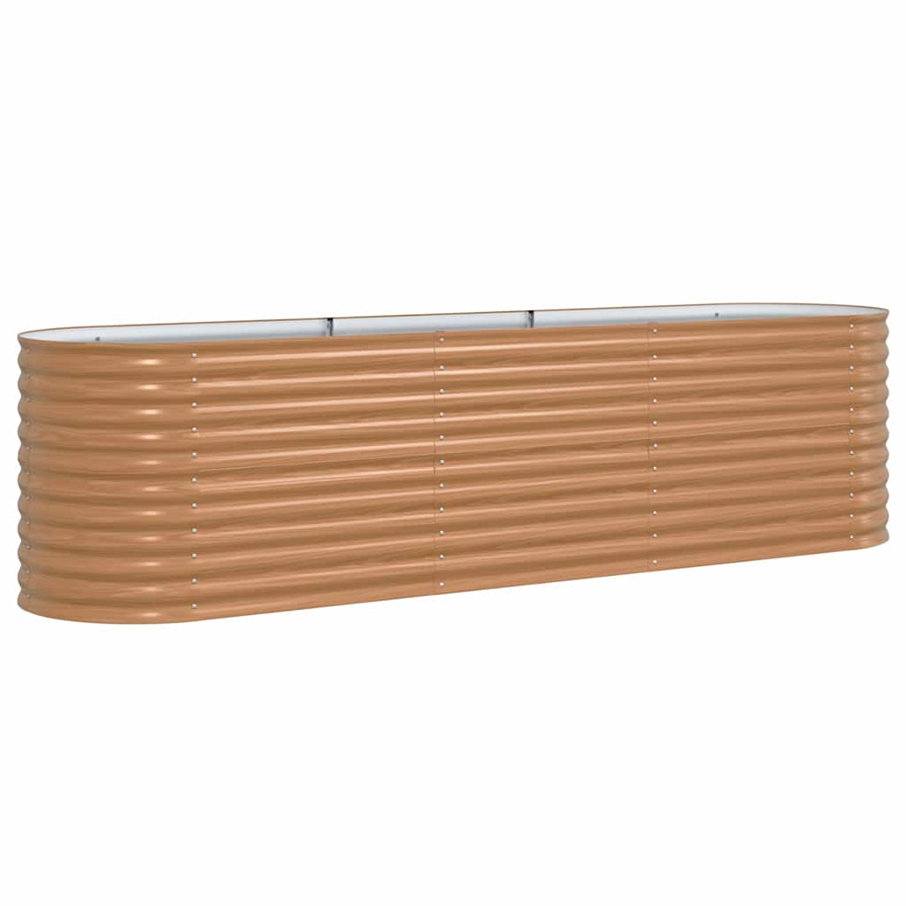 Raised Bed Brown 320 x 80 x 81 cm Steel
