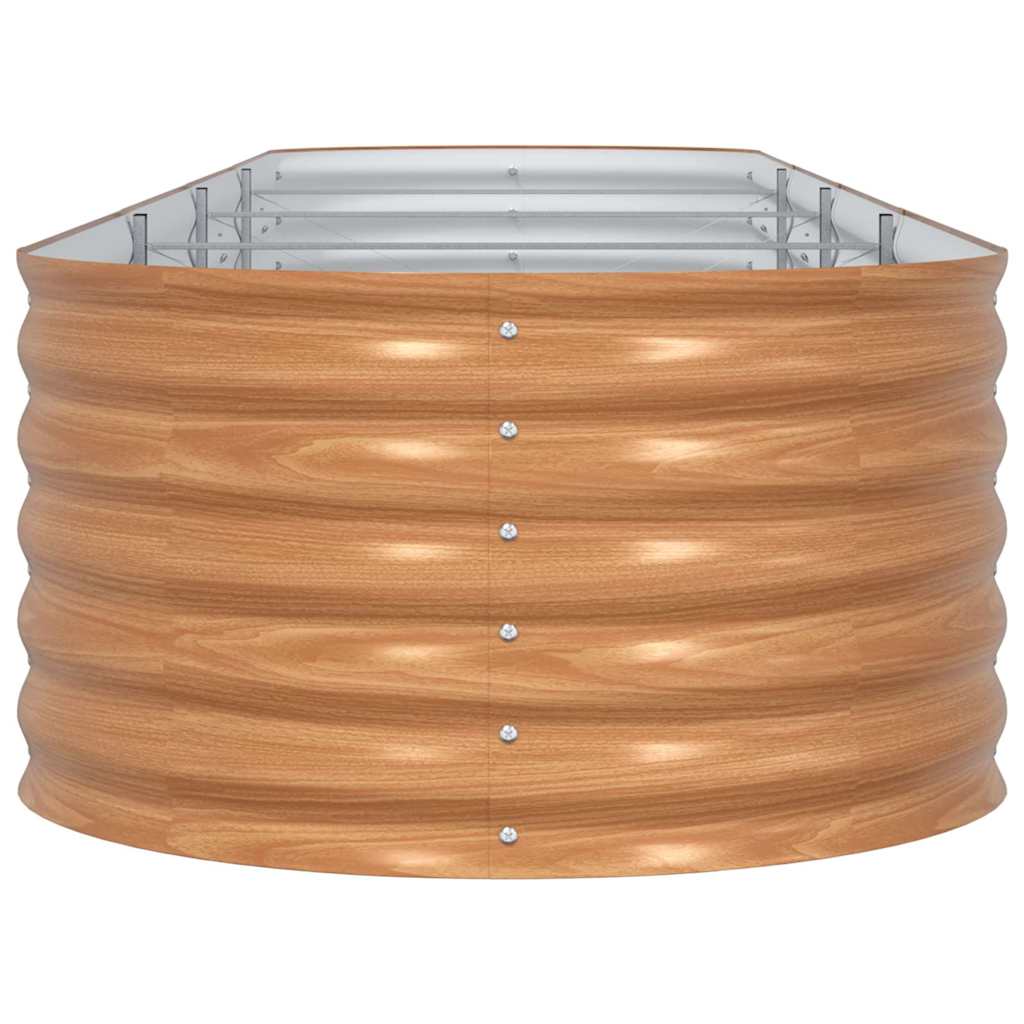 Raised Bed Brown 400 x 80 x 44 cm Steel