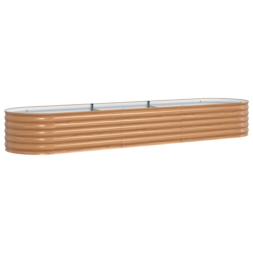 Raised Bed Brown 320 x 80 x 44 cm Steel