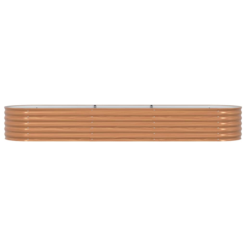 Raised Bed Brown 320 x 80 x 44 cm Steel