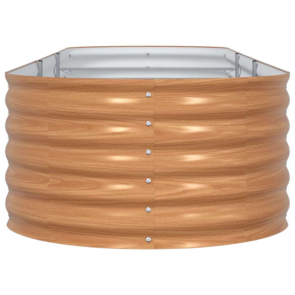 Raised Bed Brown 320 x 80 x 44 cm Steel