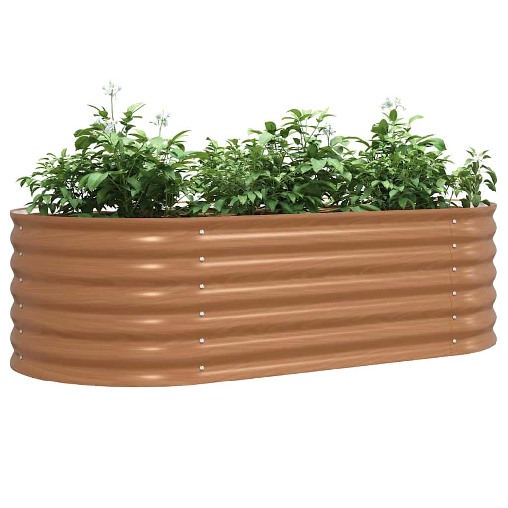 Garden Raised Bed Brown 160 x 80 x 44 cm Steel