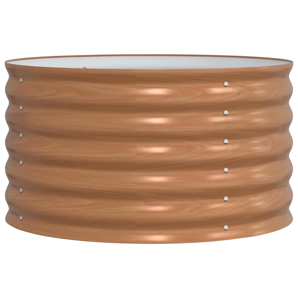 Garden Raised Bed Brown 80 x 80 x 44 cm Steel