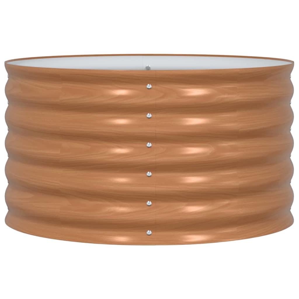 Raised Bed Brown 80 x 80 x 44 cm Steel