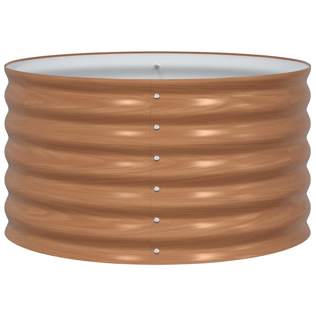 Raised Bed Brown 80 x 80 x 44 cm Steel