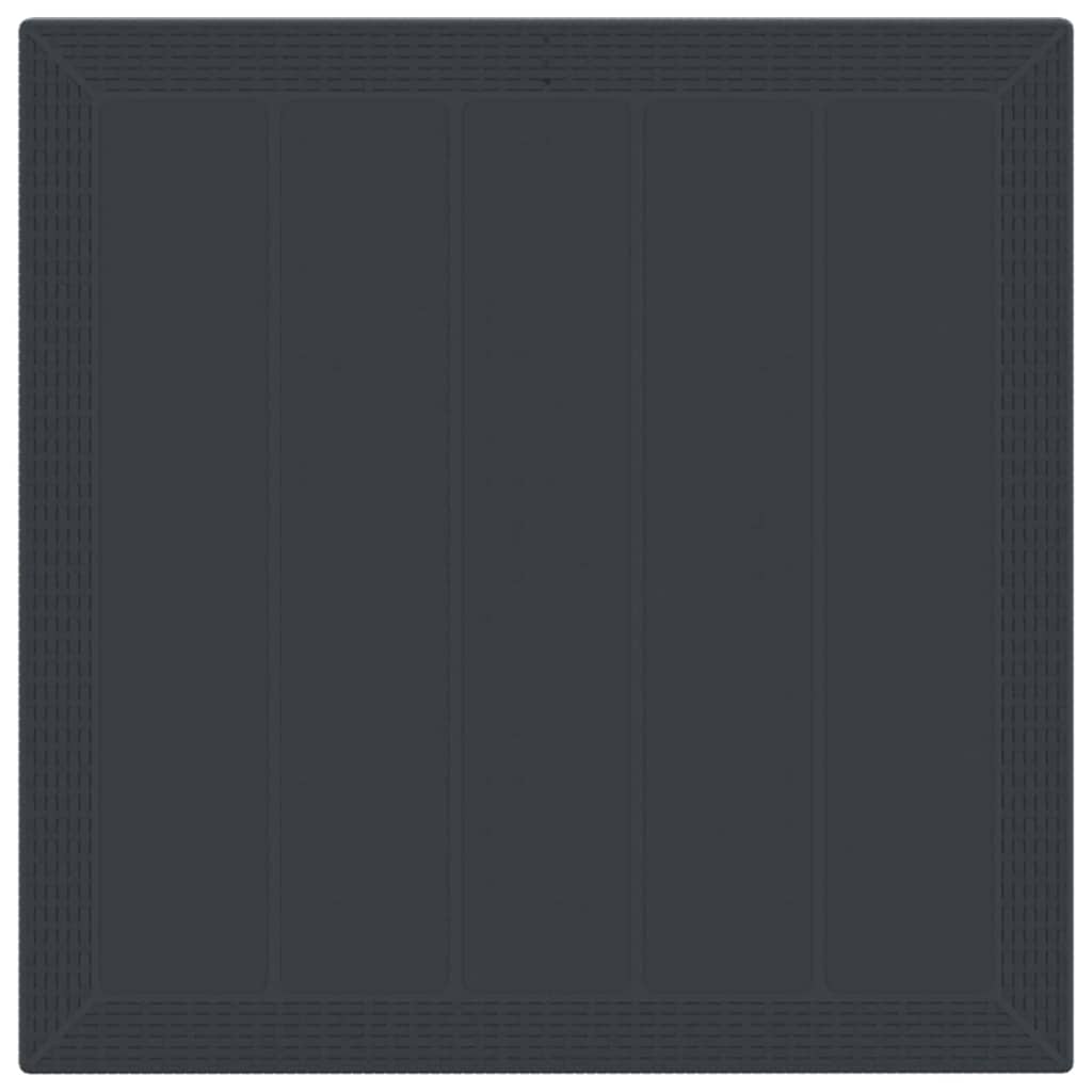Garden Table Anthracite 100 x 100 x 73 cm Poly Rattan