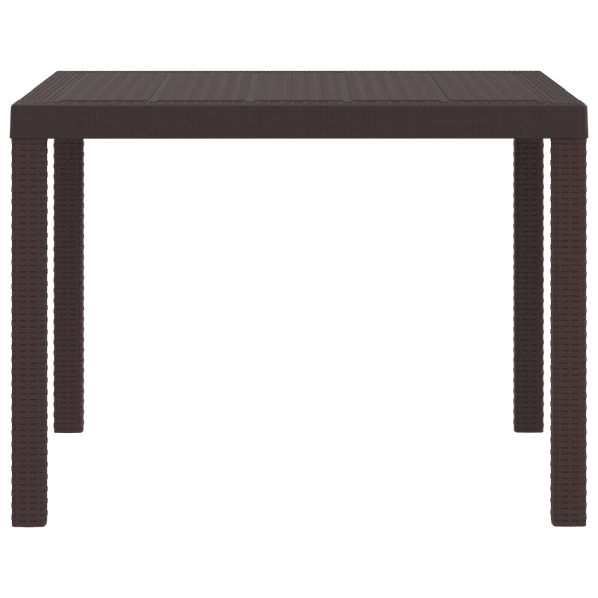 Garden Table Brown 100 x 100 x 73 cm Poly Rattan