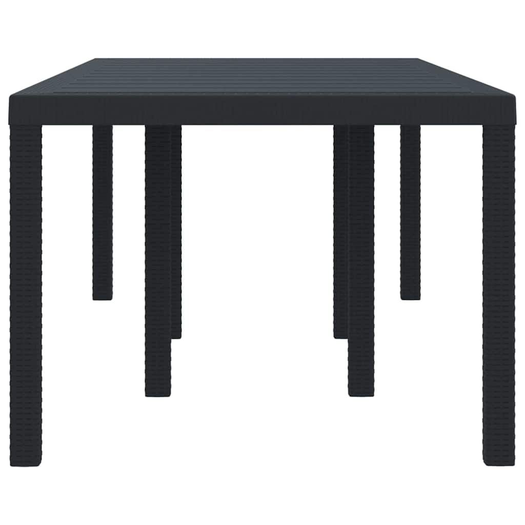 Garden Table Anthracite 200 x 100 x 73 cm Poly Rattan