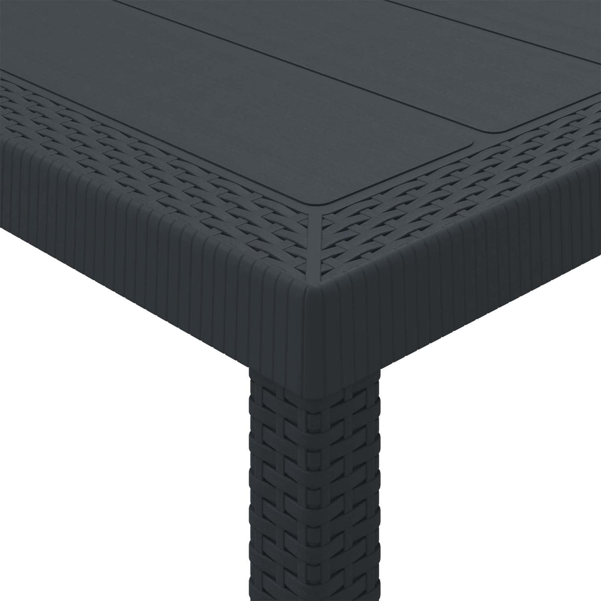 Weather-Resistant Garden Table Anthracite 250 x 100 x 73 cm