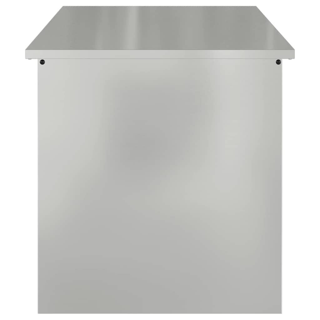 Garden Storage Cushion Box Steel 100 x 50,5 x 50 cm 220 Silver