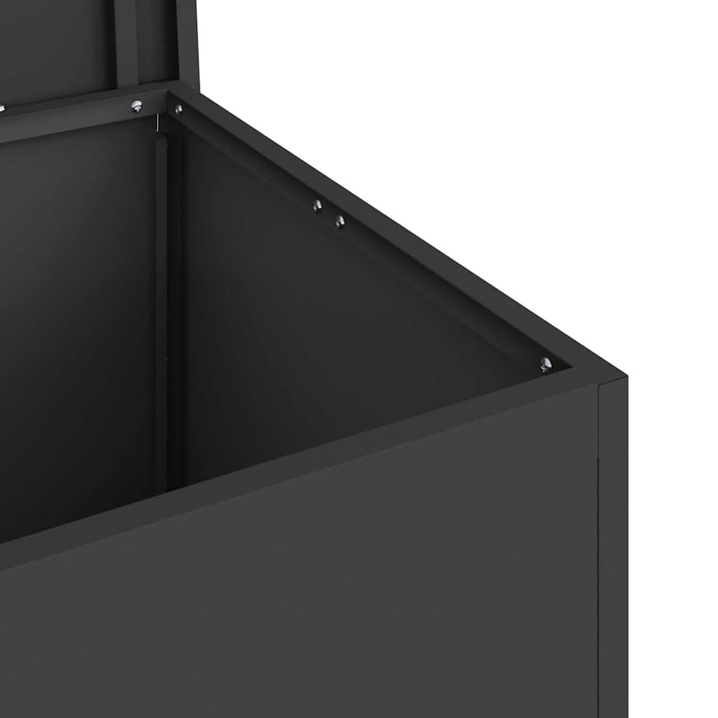 Outdoor Storage Box Black 80 x 50.5 x 50 cm Cold-rolled steel