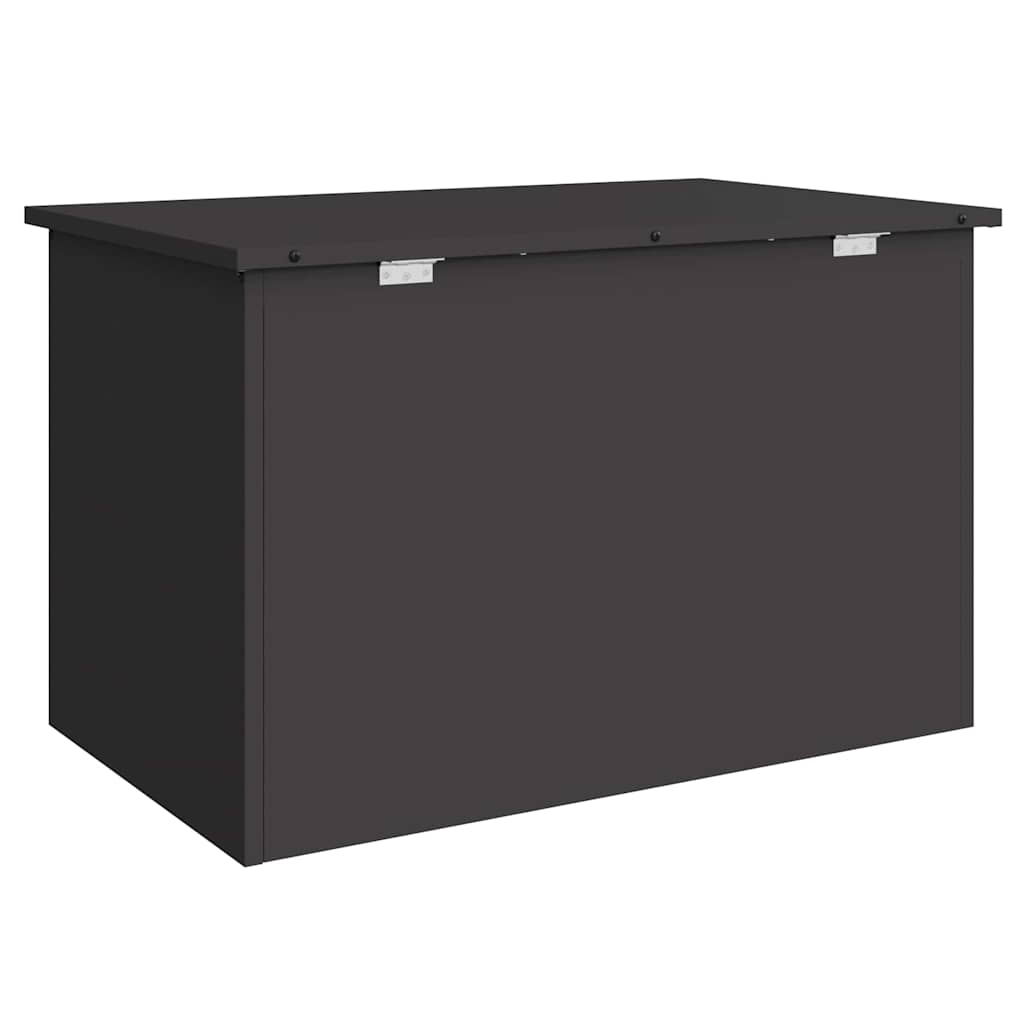 Garden Storage Cushion Box Steel 80 x 50,5 x 50 cm 180 Black