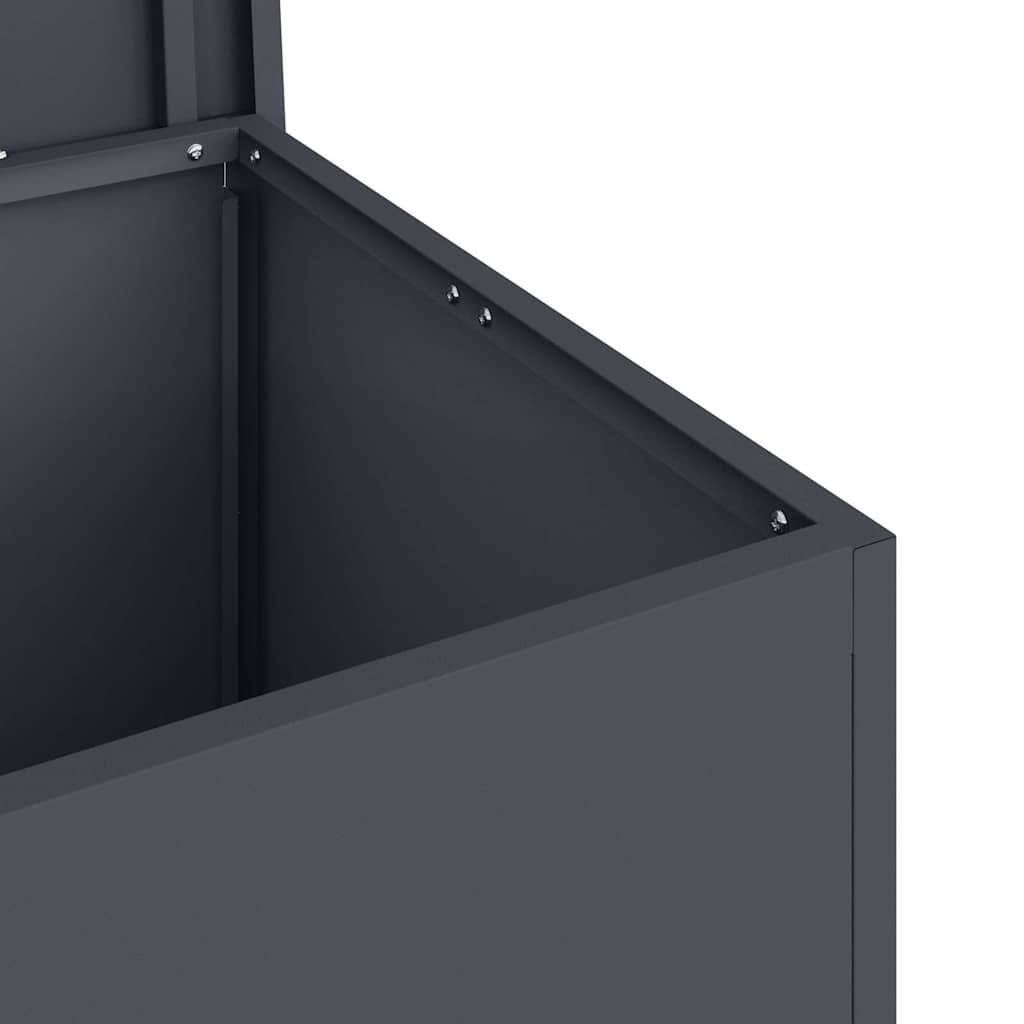 Outdoor Storage Box Anthracite 80 x 50,5 x 50 cm Steel