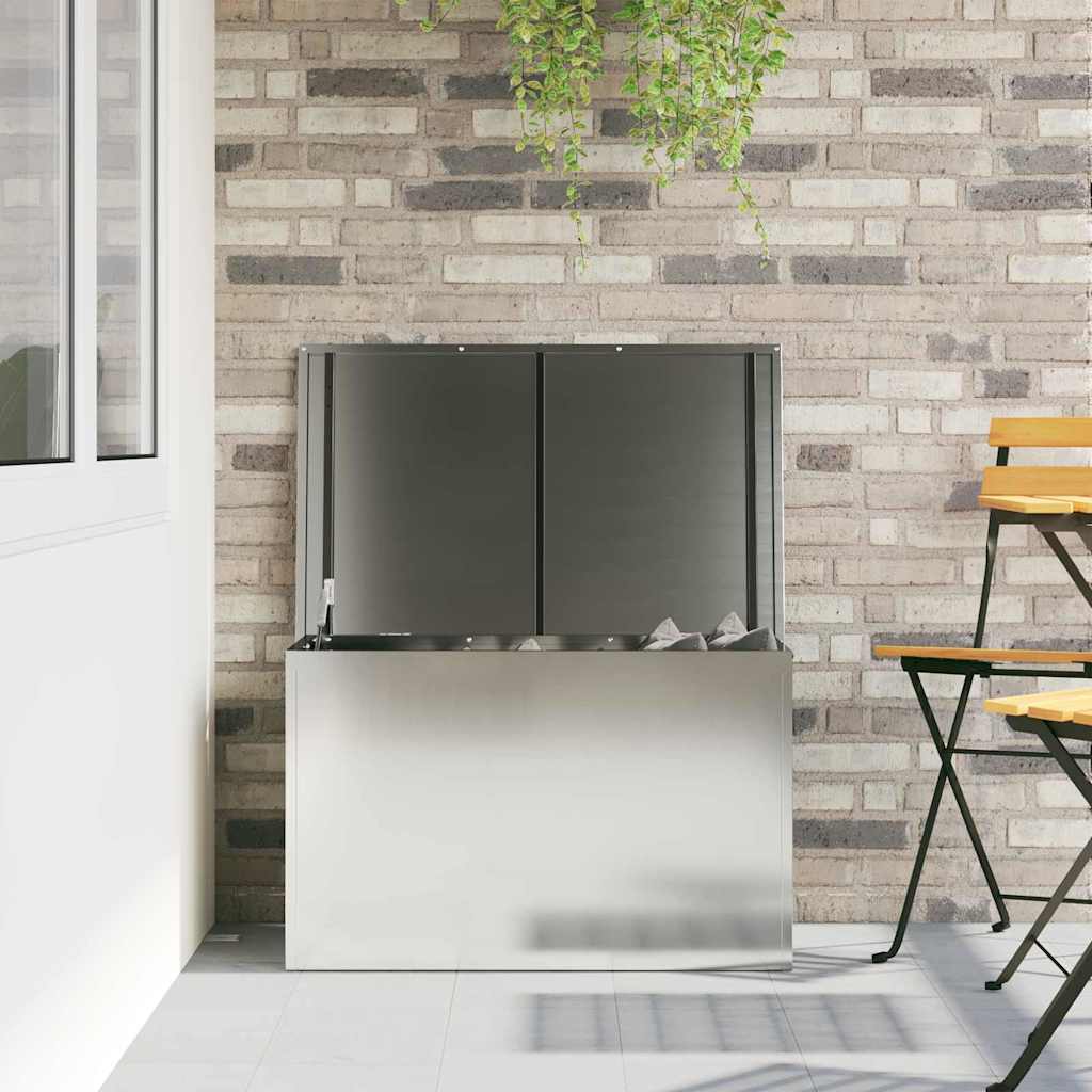 Outdoor Storage Box Silver 80 x 50.5 x 50 cm Galvanised steel