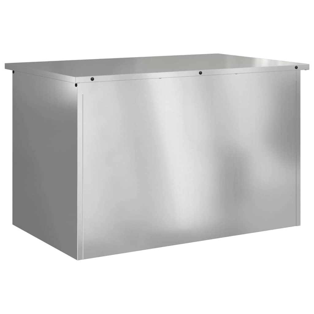 Garden Storage Cushion Box Steel 80 x 50,5 x 50 cm 175 L Silver