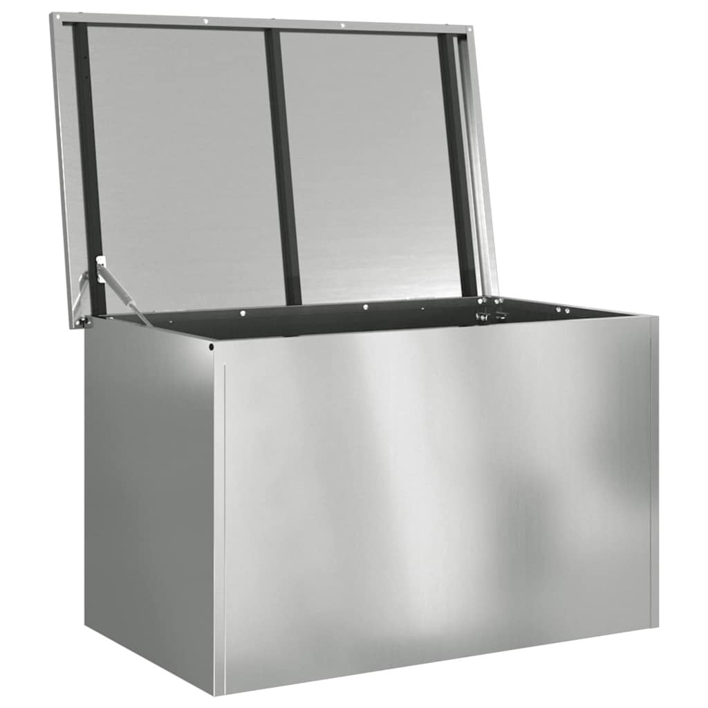 Garden Storage Cushion Box Steel 80 x 50,5 x 50 cm 175 L Silver