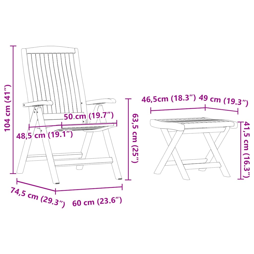 Garden Dining Set 4 pcs Brown Solid Teak Wood