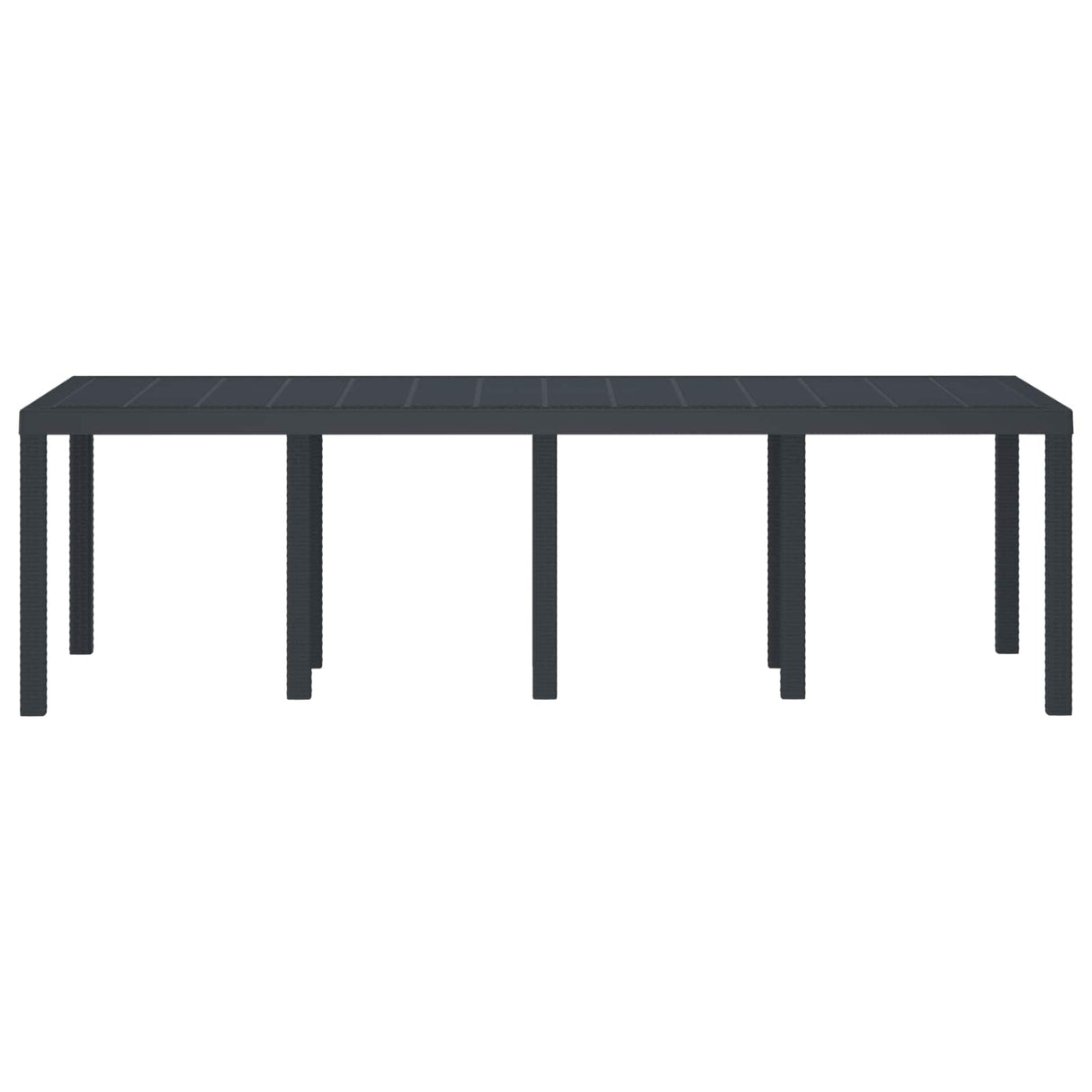 Garden Table Anthracite 250 x 100 x 73 cm Poly Rattan