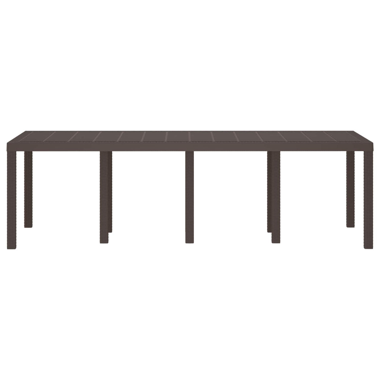 Garden Table Brown 250 x 100 x 73 cm Poly Rattan