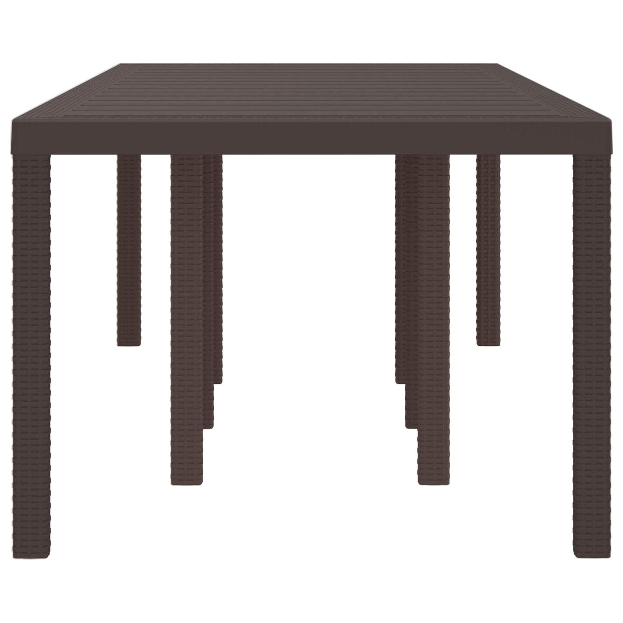 Garden Table Brown 250 x 100 x 73 cm Poly Rattan