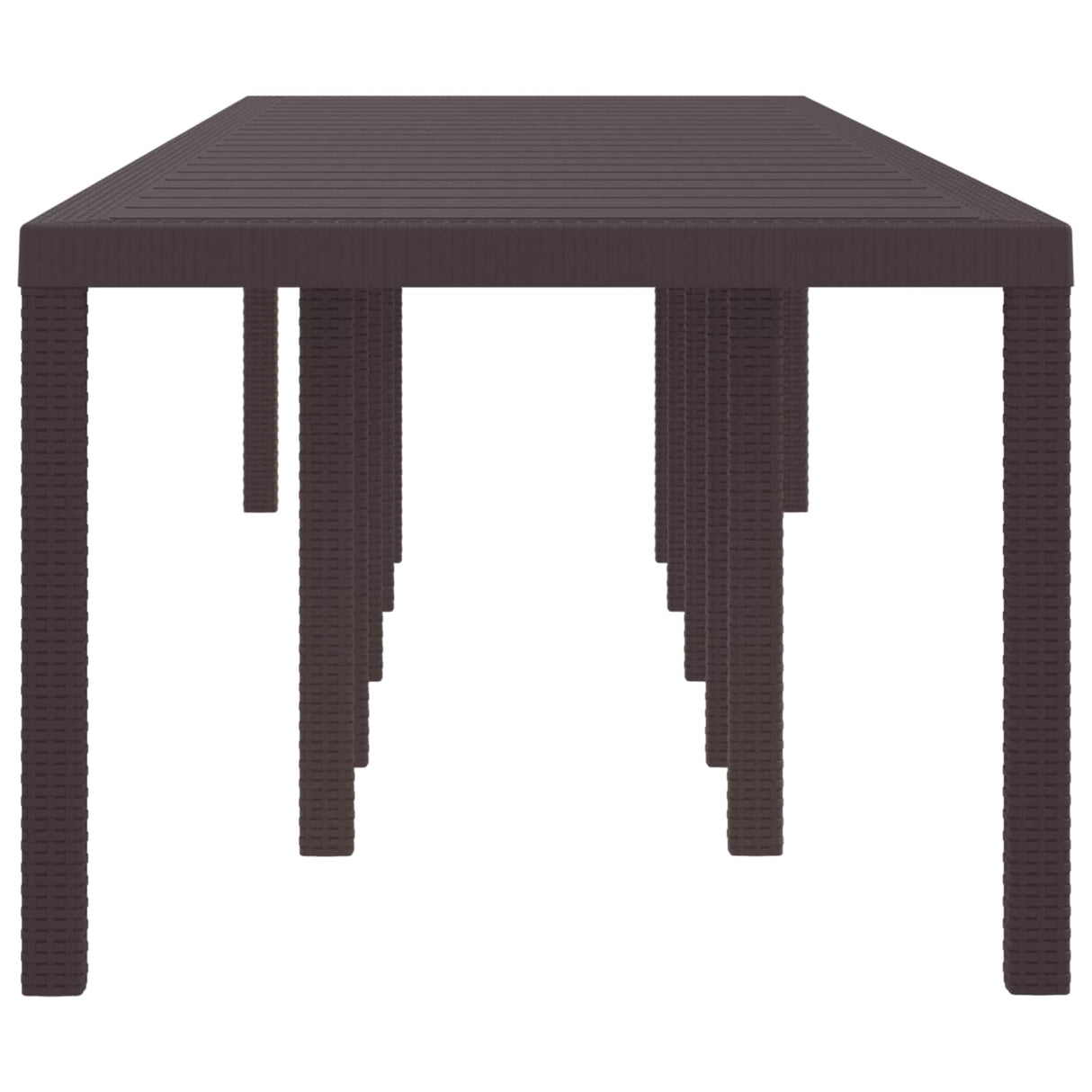 Garden Table Brown 350 x 100 x 74 cm Poly Rattan