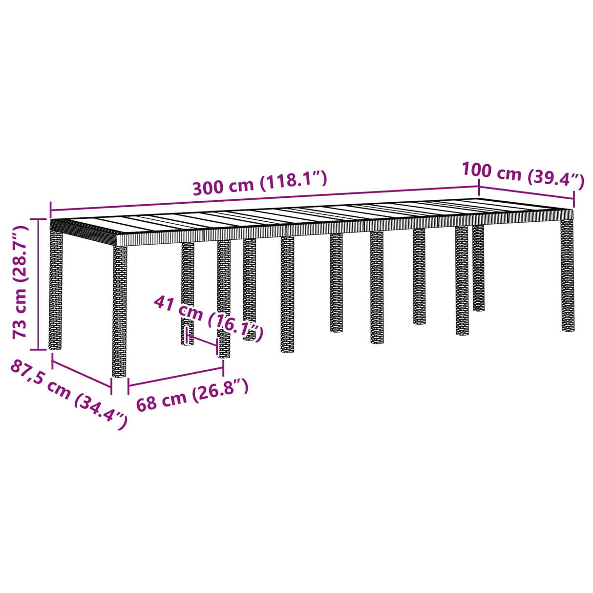 Garden Dining Set 11 pcs Anthracite Plastic