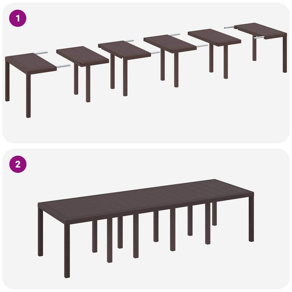 Garden Dining Set 11 pcs Brown and Anthracite Rattan